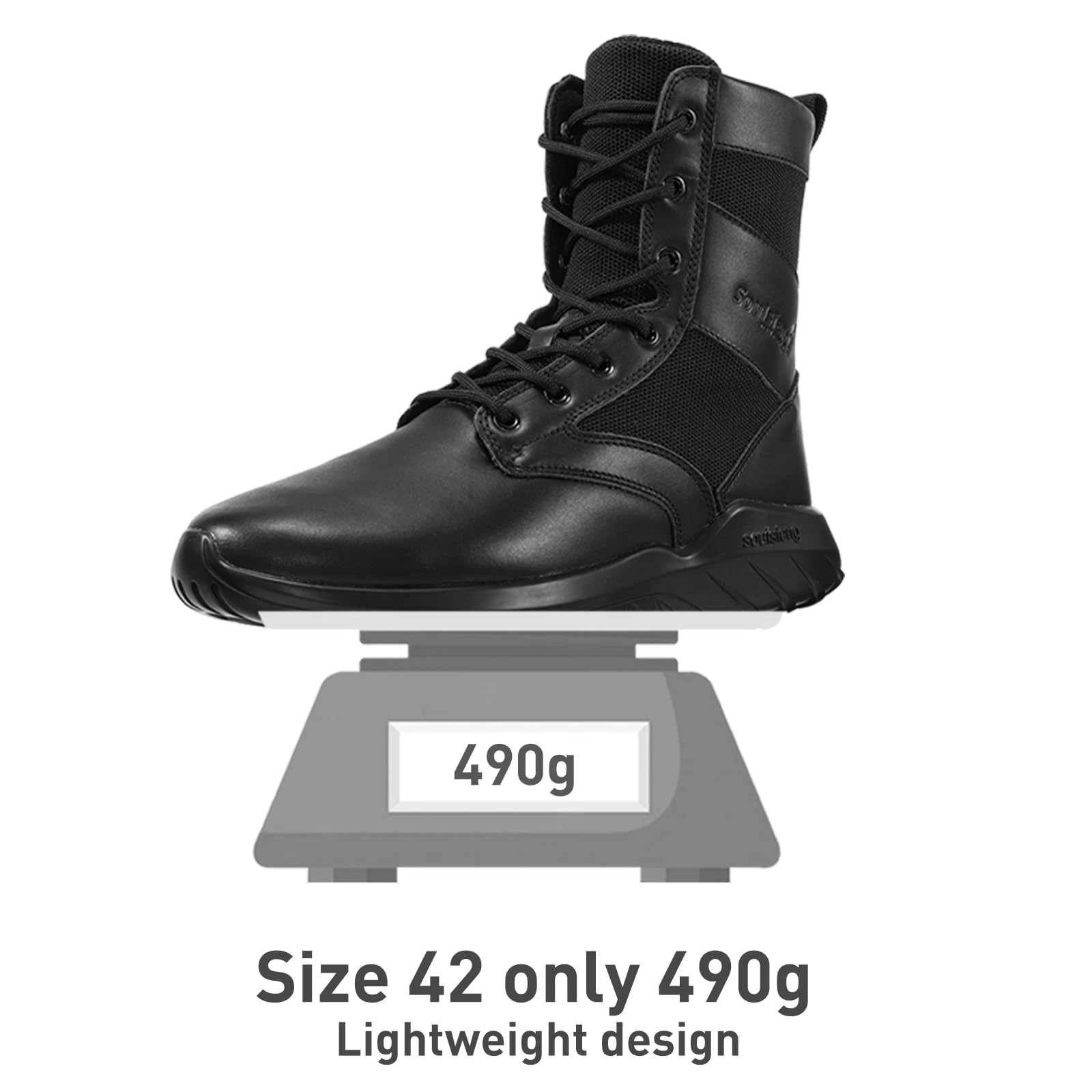 Soulsfeng Men's Tactical Boots - Lightweight Military Combat Hiking Work Boots for Men & Women | Outdoor Adventure, Work Safety, Daily Wear
