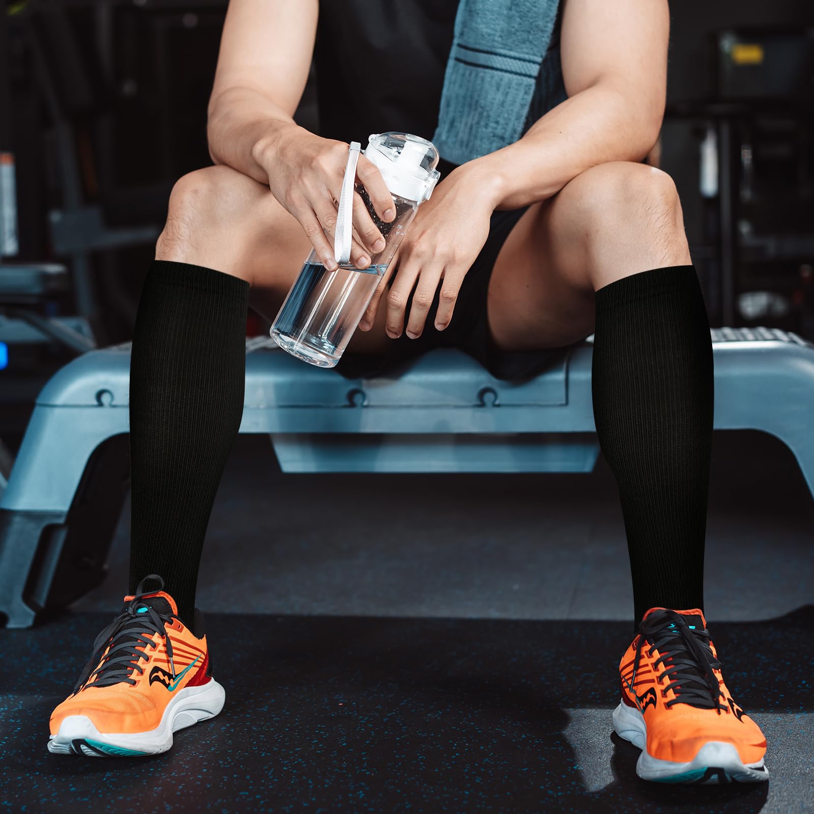 TRIITECH 6 Pairs Copper Compression Socks for Women & Men - 15-20mmHg Graduated Support for Running, Hiking, Nursing & Travel - Improve Circulation & Reduce Swelling During Sports & Daily Activities