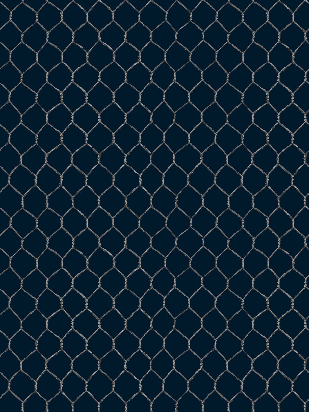 Evelyn's Chicken Wire Wallpaper by Sarah Jessica Parker - Navy Blue Metallic Peel and Stick Wallpaper for Farmhouse, Kitchen & Bathroom Decor