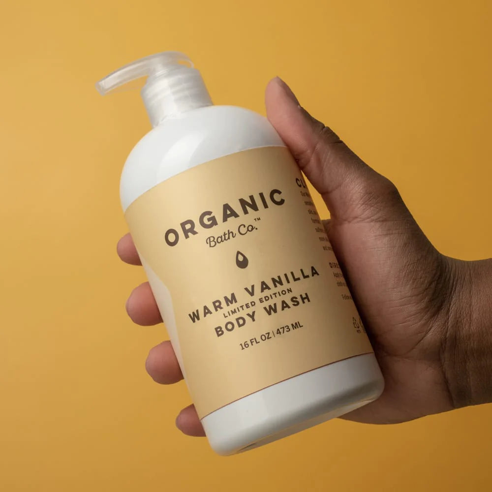Organic Vanilla Body Wash for Dry Skin - Moisturizing & Soothing Shower Gel for Relaxation - Perfect for Daily Use & Spa Nights