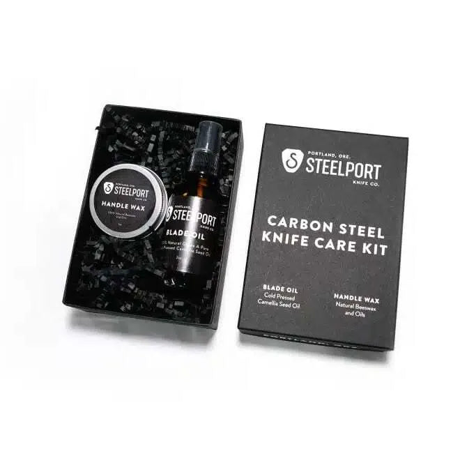Premium Carbon Steel Knife Care Kit - Rust Prevention & Sharpening Tools for Professional Chefs & Home Cooks - Perfect for Kitchen, Camping & Outdoor Cooking