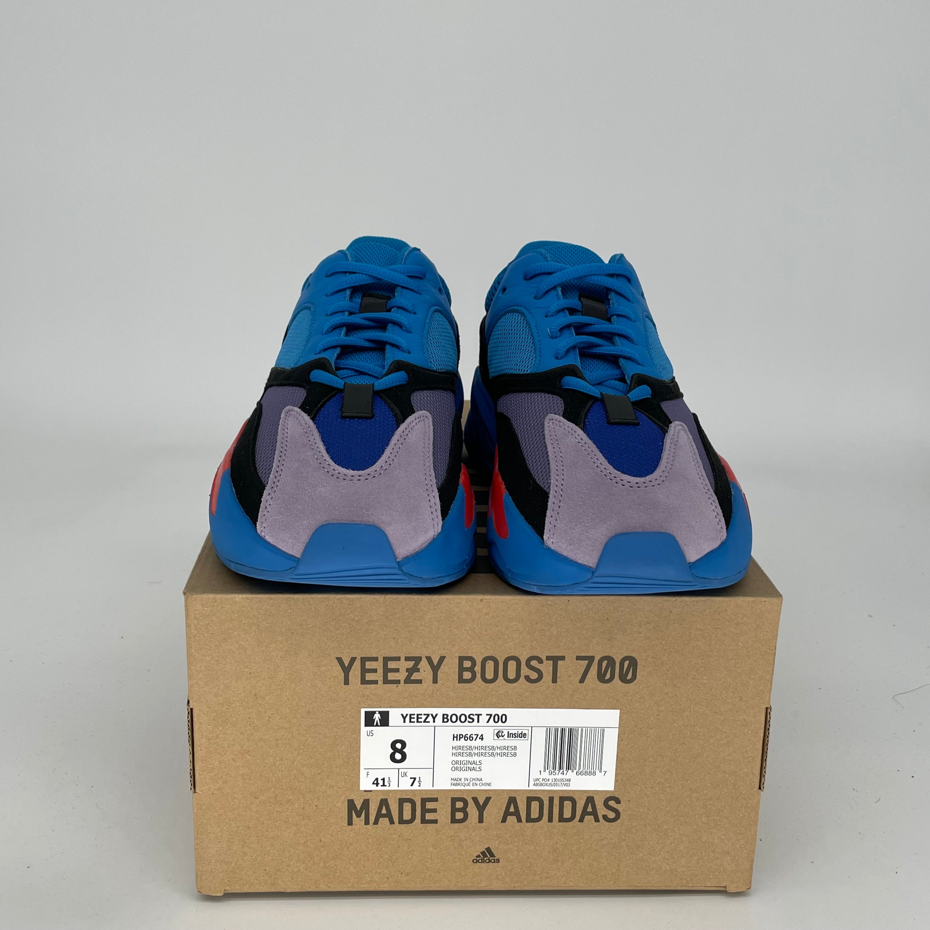 Adidas Yeezy 700 Hi-Res Blue Men's Sneakers Size 8 | HP6674 | Running, Casual & Streetwear Fashion
