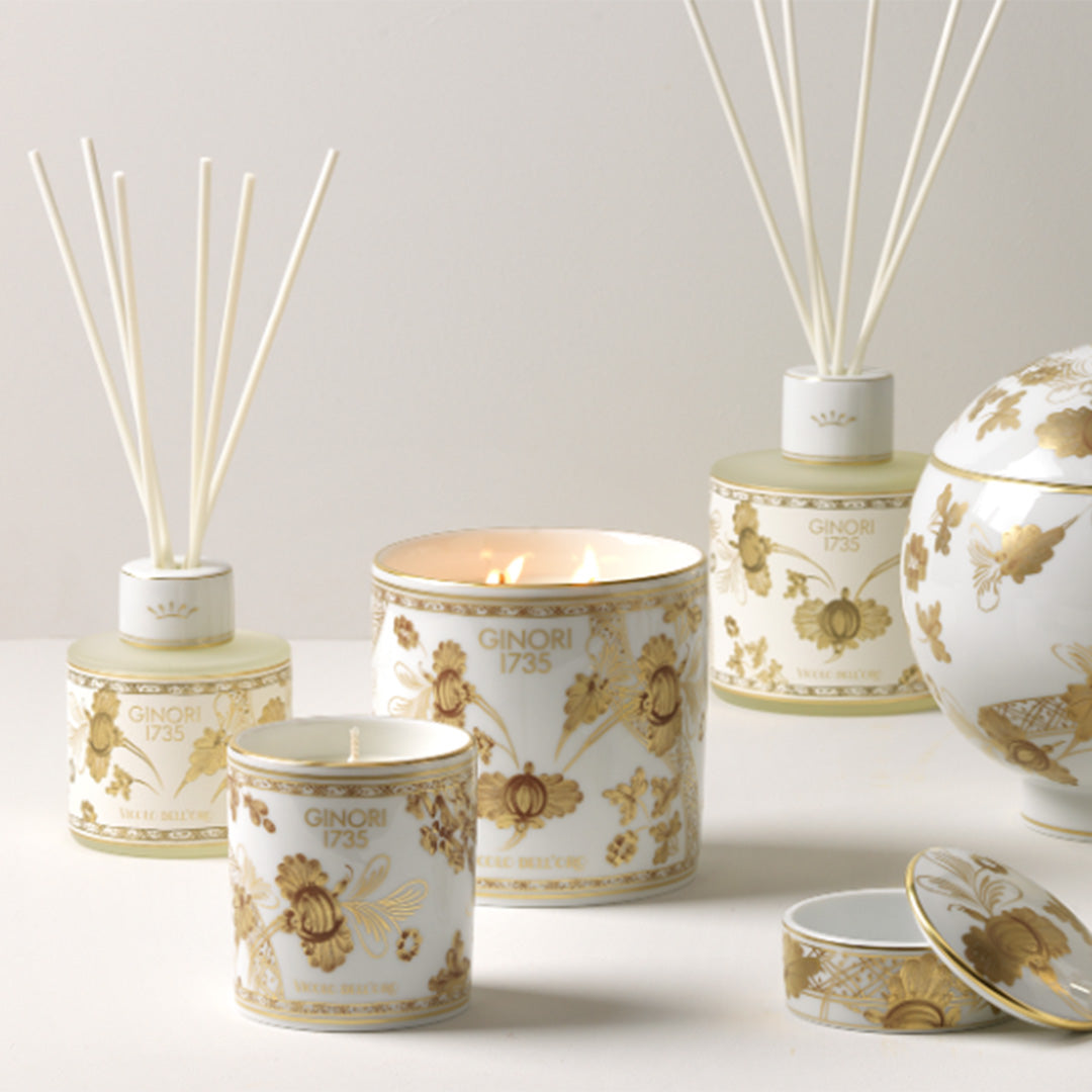 Oriente Italiano Scented Candle - Aurum Fragrance | Luxury Italian Home Decor for Relaxation & Romantic Ambiance