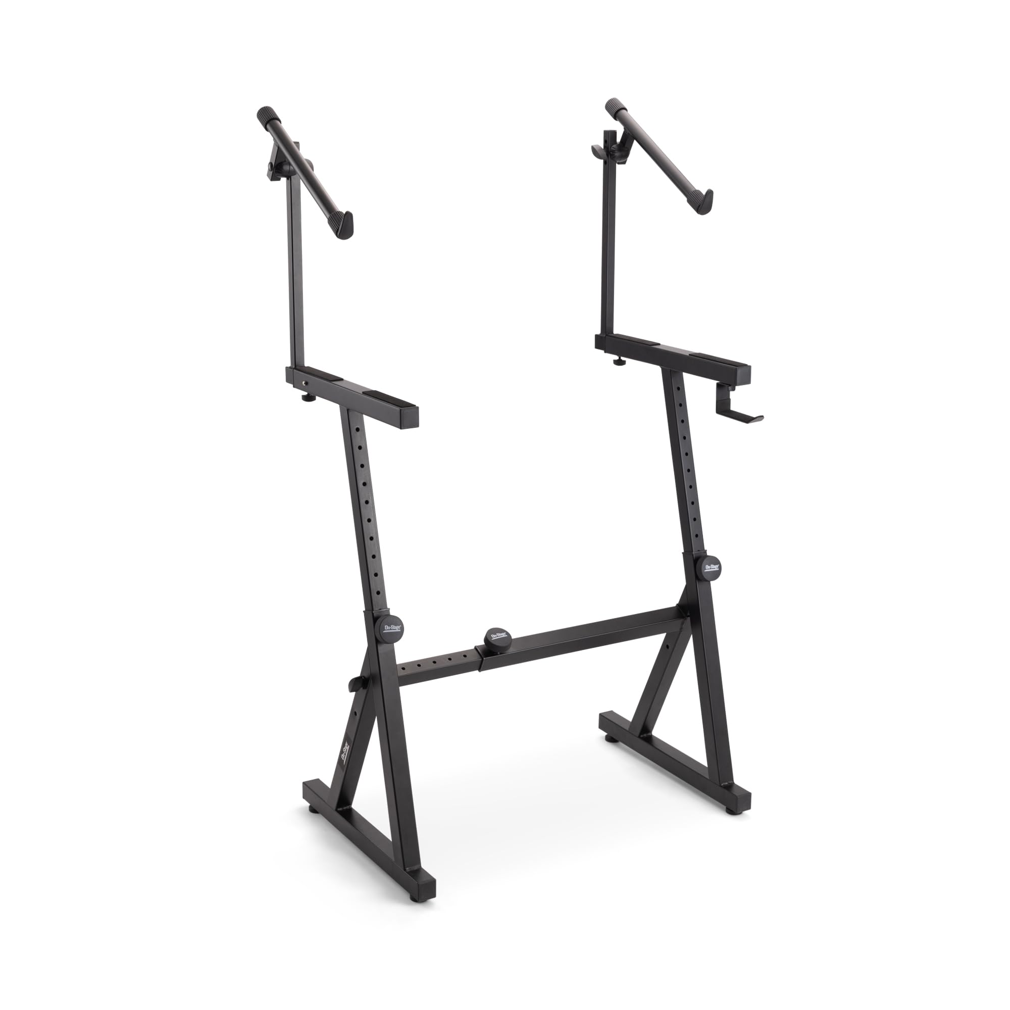 On-Stage KS1365 Z-Style Keyboard Stand with Adjustable Second Tier - Perfect for Live Performances, Studio Recording & Home Practice