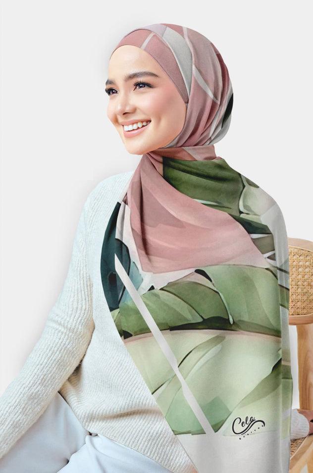 Stylish Ignacia Printed Chiffon Hijab - Lightweight Muslim Scarf for Women - Perfect for Daily Wear, Prayer & Special Occasions