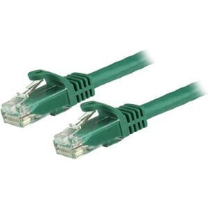 7.5m CAT6 Ethernet Cable - Snagless RJ45 Connectors, 24 AWG Pure Copper Wire, Green Patch Cord (N6PATC750CMGN) - Ideal for Home Office, Gaming & Networking Setup