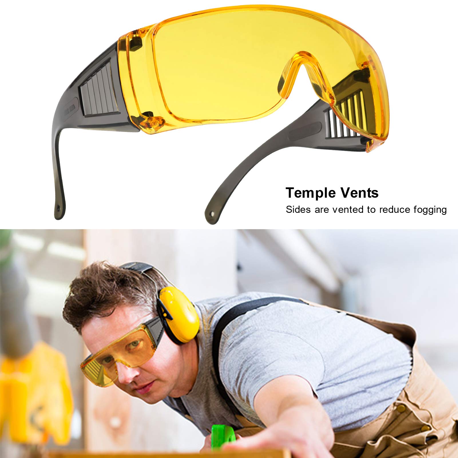 OTG Shooting Glasses - Anti-Fog Safety Glasses for Over Prescription Eyewear | Perfect for Hunting, Shooting Sports & Outdoor Activities