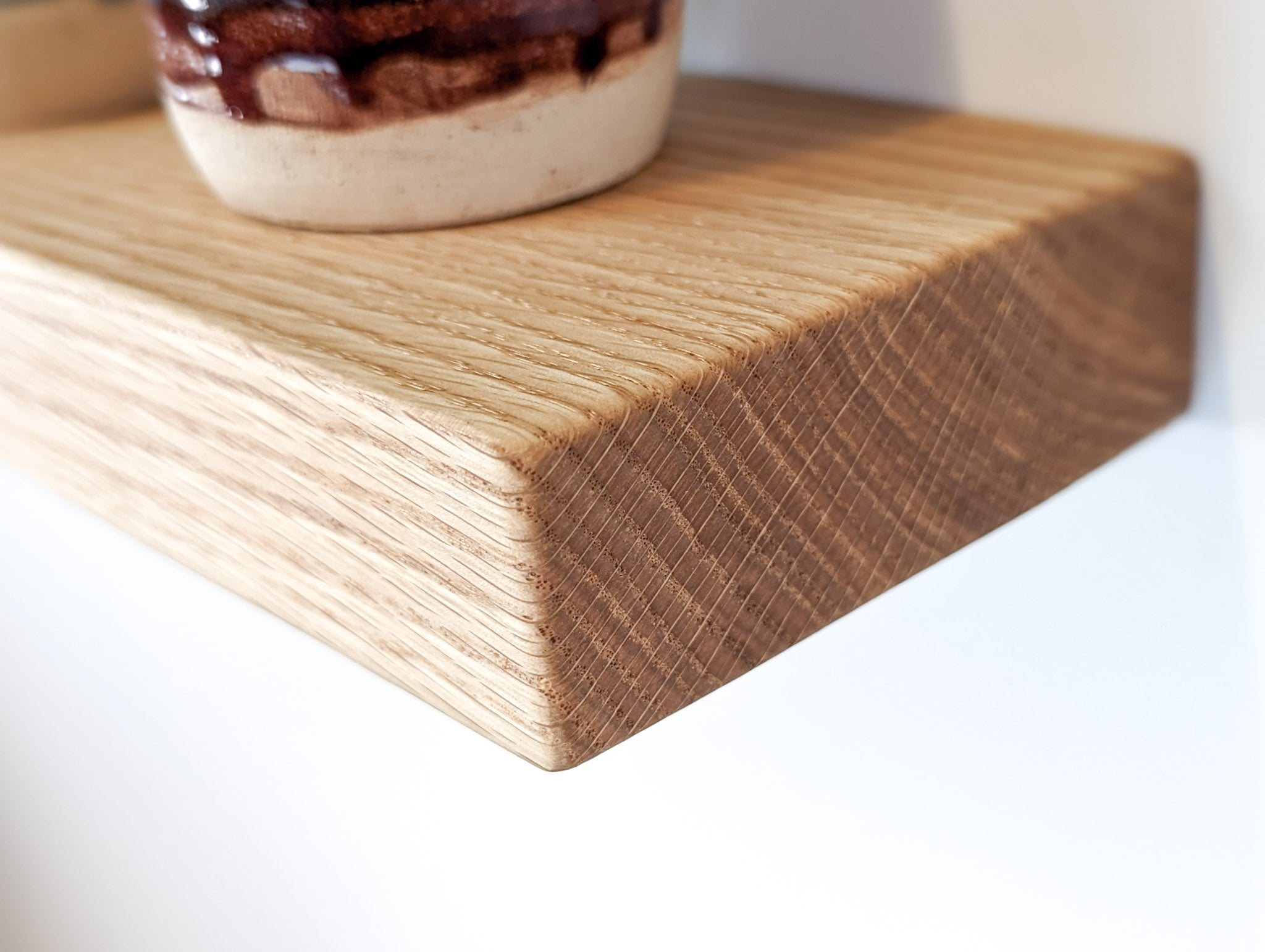 Premium Solid Mahogany Floating Shelves - 6 to 10 Inch Wall Mounted Wood Shelves for Living Room, Bathroom & Home Decor