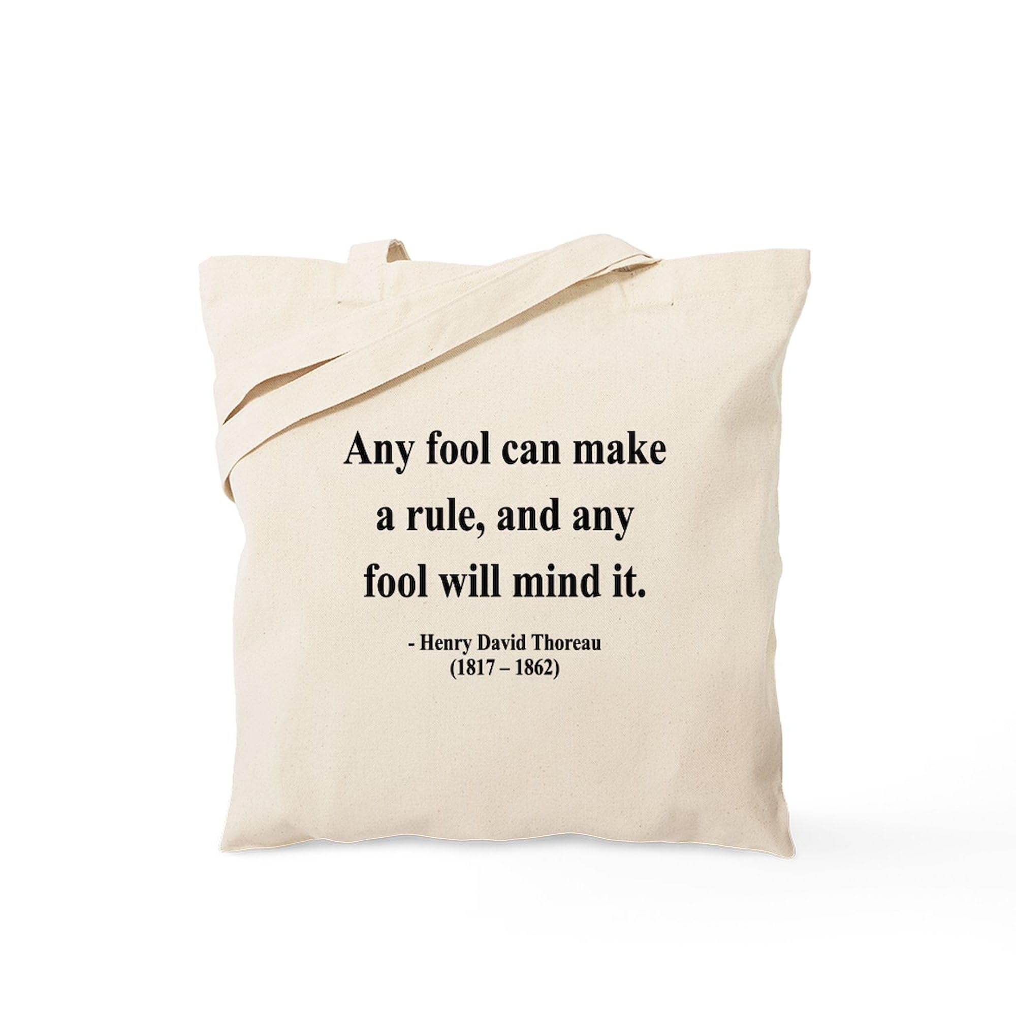 Henry David Thoreau 11 Tote Bag - Natural Canvas Reusable Shopping Bag for Groceries, Beach & Everyday Use | Eco-Friendly Cotton Tote with Quote Design