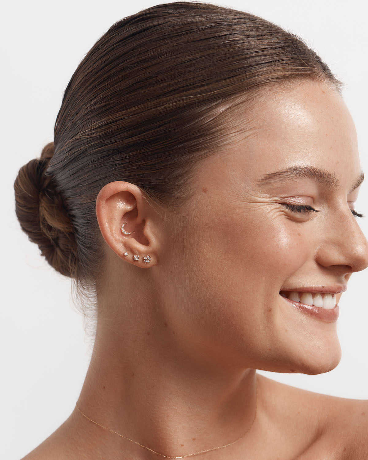 14K Solid Gold Endless Hoop Cartilage Earrings for Women - Minimalist Tiny Hoop Earrings for Helix, Tragus, Conch Piercing - Perfect for Everyday Wear & Special Occasions
