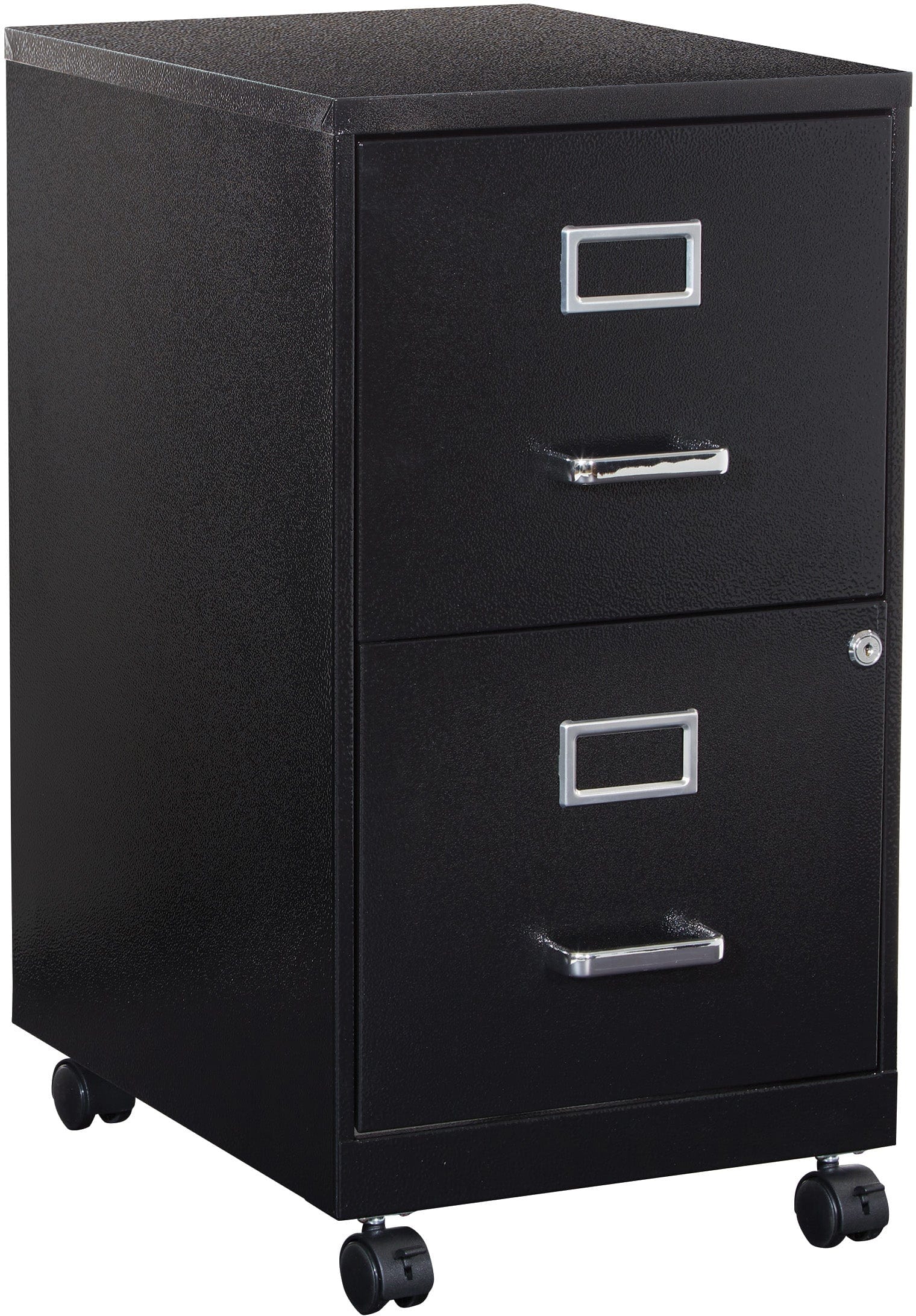 Office Star 2-Drawer Mobile Metal File Cabinet - Lockable Rolling Storage for Home & Office Organization [CF2DRM] - Perfect for Documents, Files, and Office Supplies Storage