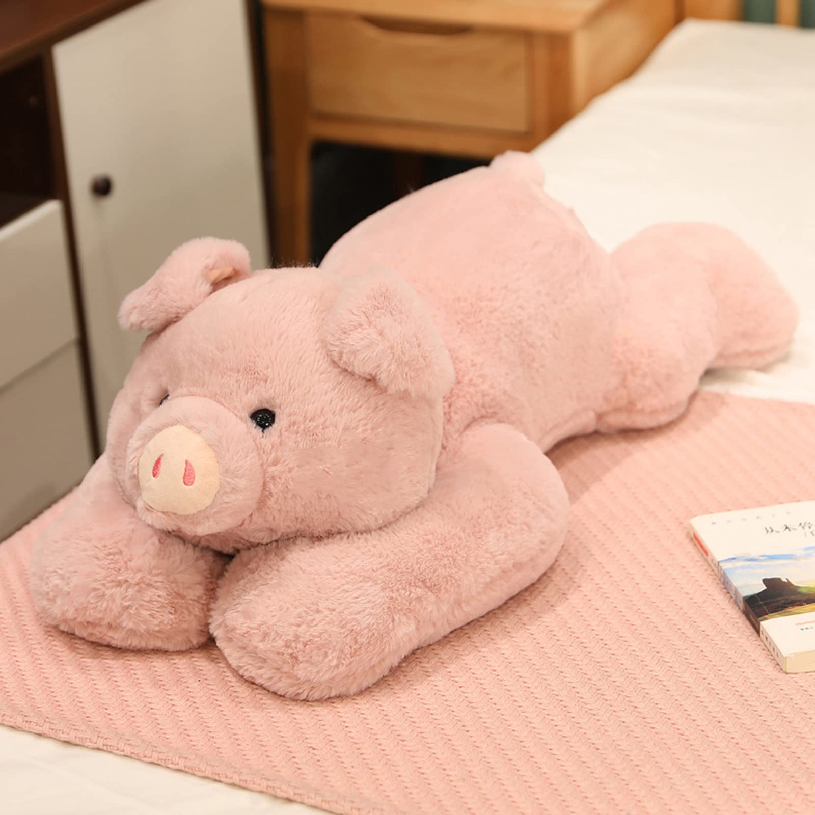 6.2lbs Weighted Stuffed Pig Plush Toy - 29.5 Inch Cute Pink Pig Pillow for Anxiety Relief, Sensory Therapy, Kids & Adults | Perfect for Stress Relief, Sleep Aid, and Calming Comfort