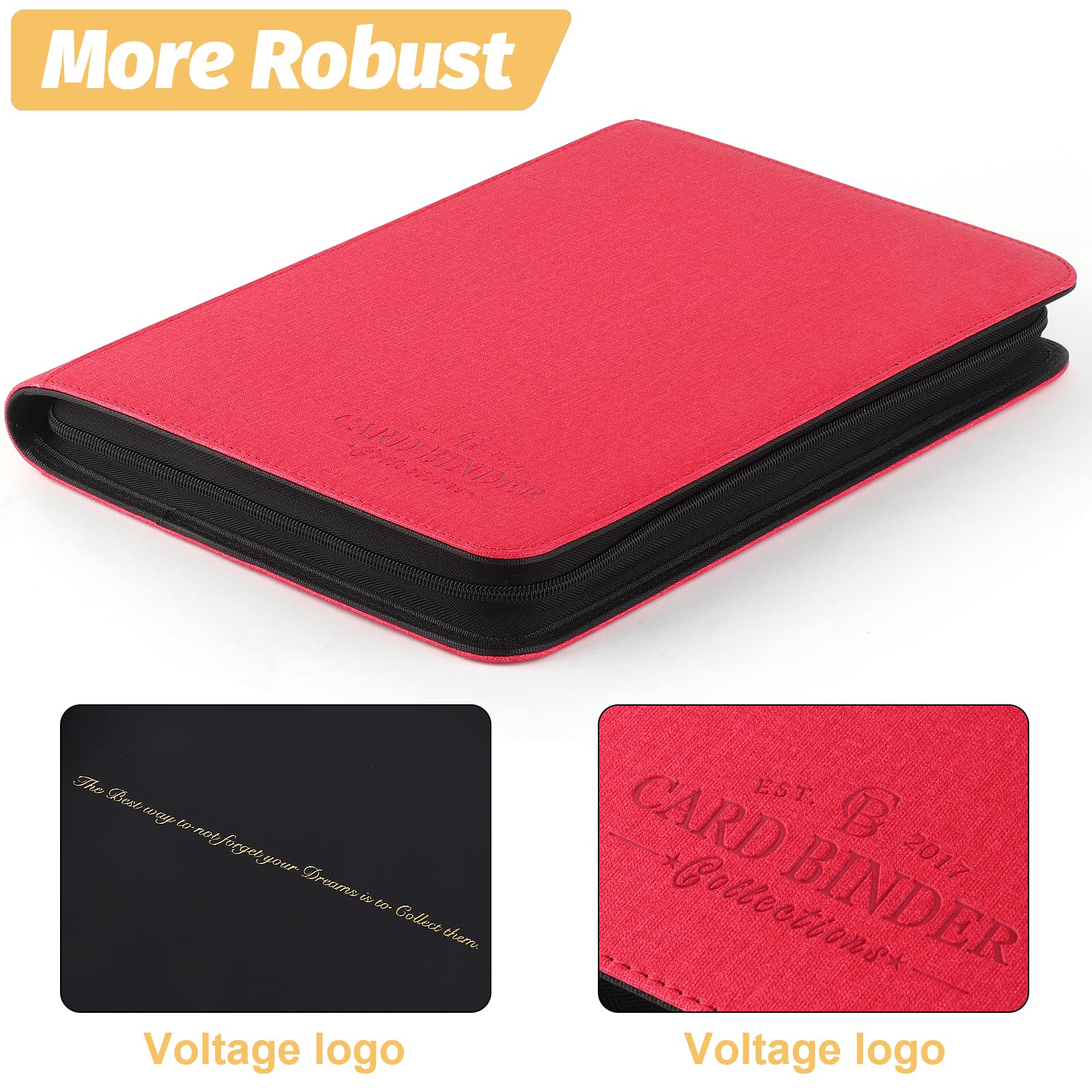 Premium 540-Pocket Side Loading Trading Card Binder - Professional Card Collection Album for TCG, MTG, Baseball & Yu-Gi-Oh Cards (Red) - Perfect for Gaming Tournaments, Collectors & Card Storage Organization