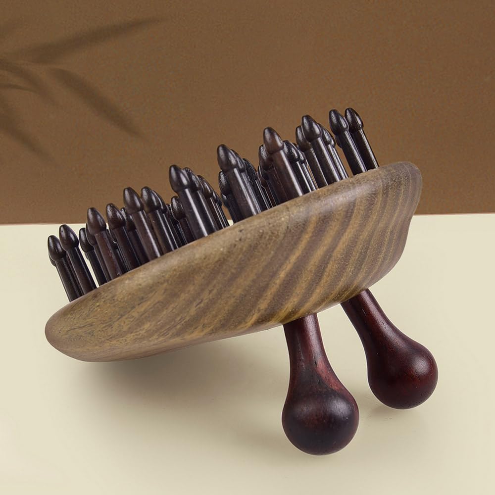 Snail Massage Hair Brush - Round Shape Scalp Massager for Hair Growth & Relaxation - Perfect for Home, Salon & Travel Use