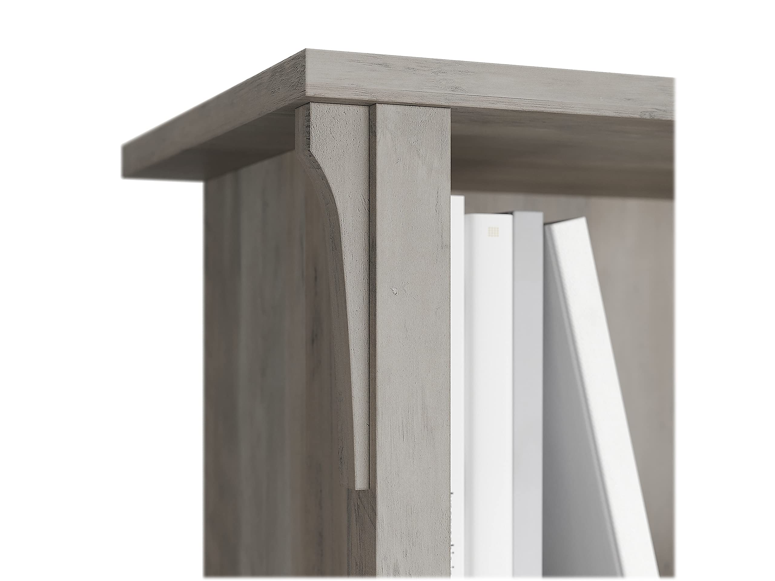 Bush Furniture Salinas 5-Shelf Bookcase in Driftwood Gray - Tall Wooden Bookshelf for Living Room, Home Office, Entryway - Perfect for Organizing Books, Decor & Storage Needs