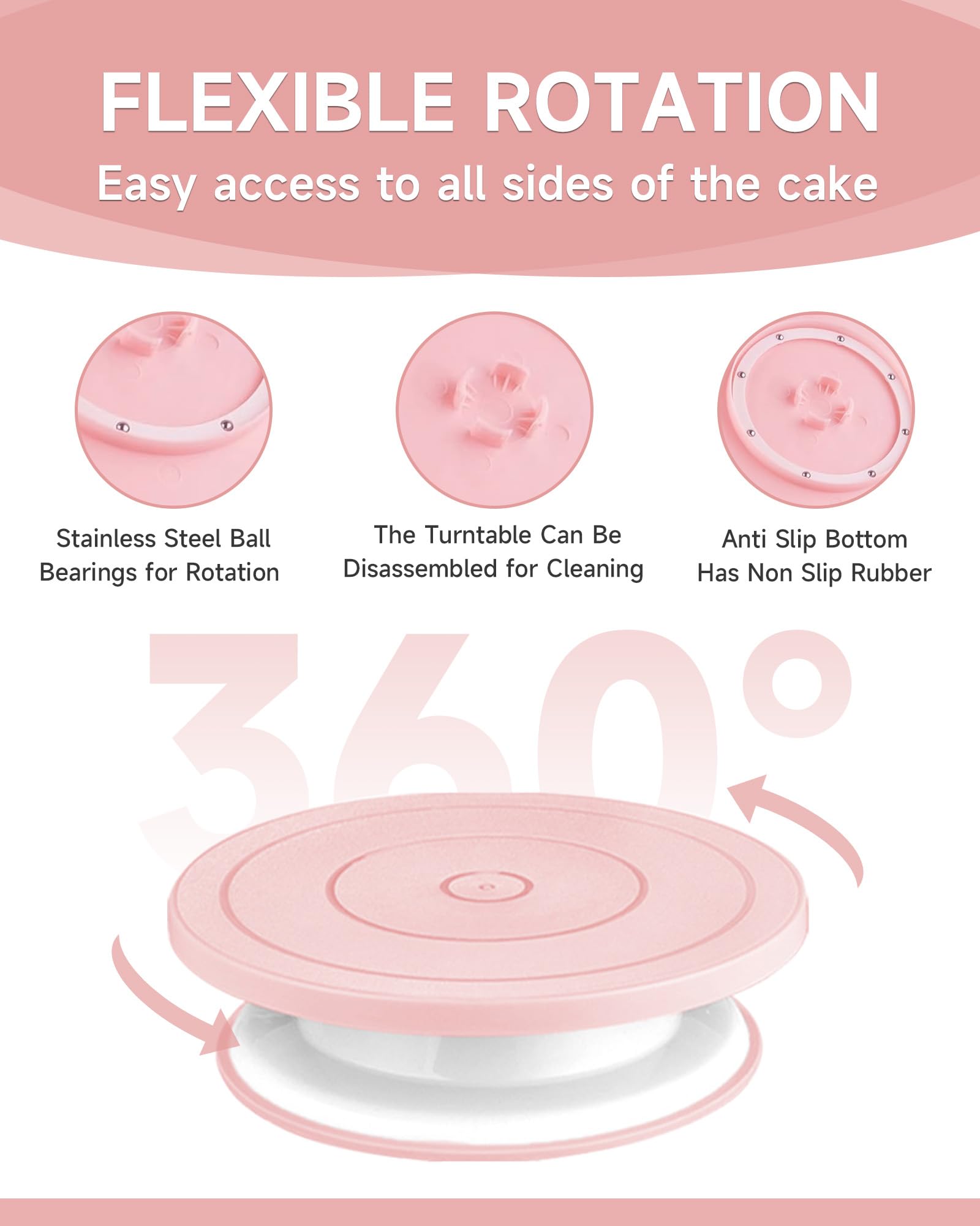**227PCS Cake Decorating Kit with Cupcake Toppers, Rotating Turntable & Tools - Complete Baking Set for Beginners & Cake Lovers - Perfect for Birthday, Wedding & DIY Cake Decorating**