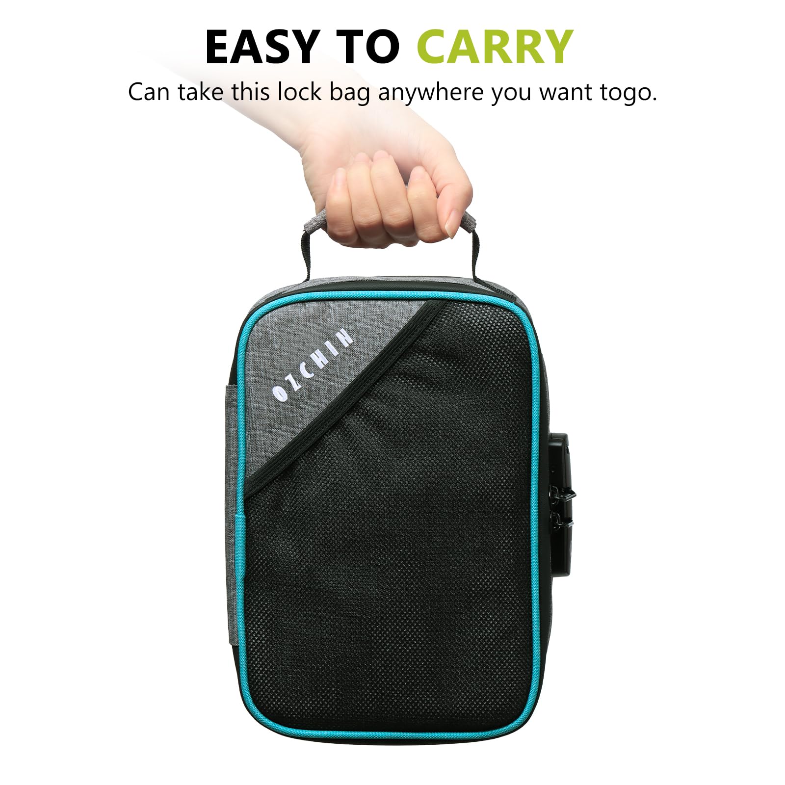 Smell Proof Lock Bag for Travel - Secure Storage for Valuables & Documents