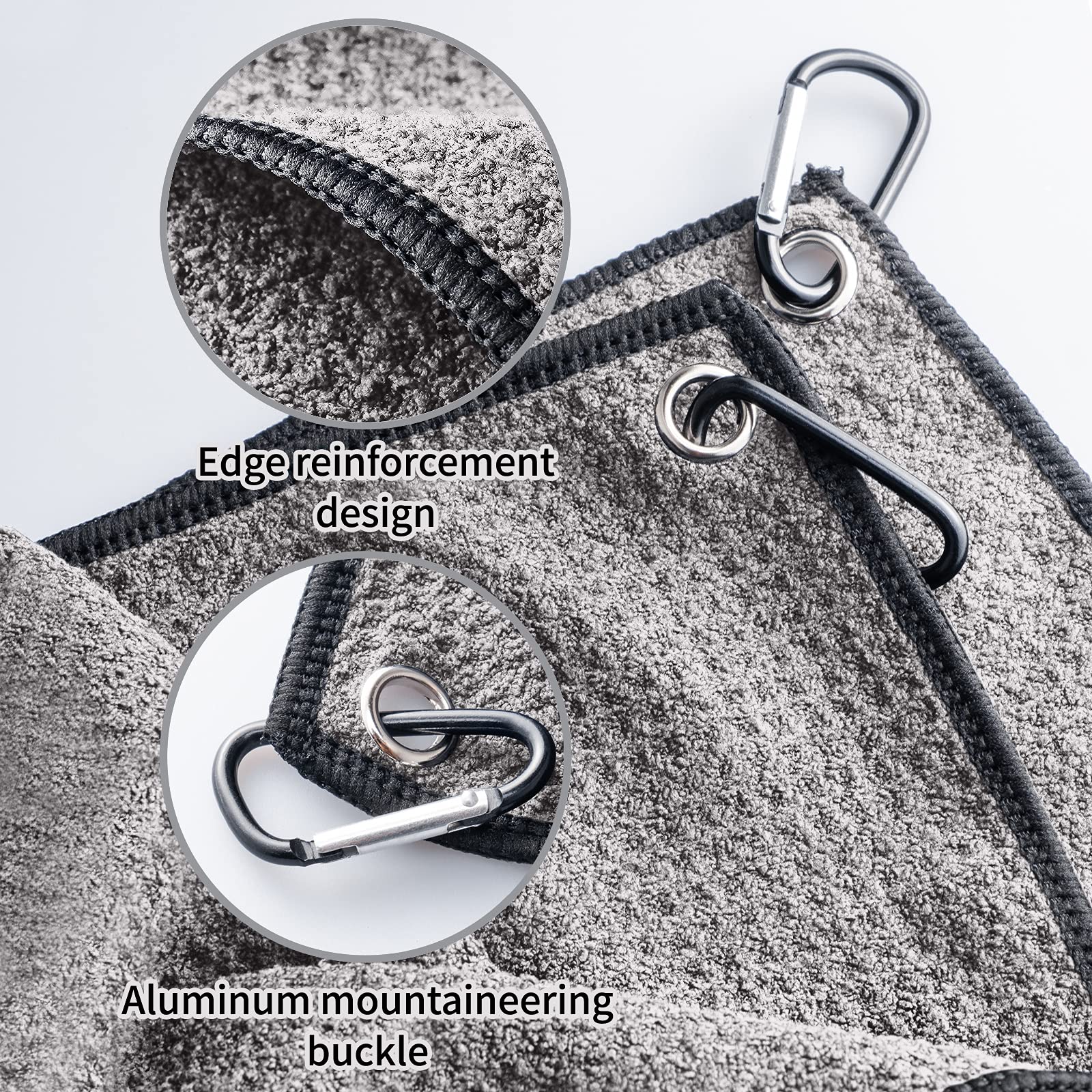 Premium Golf Towel with Clip & Cleaning Brush Set - Durable Microfiber Golf Club Cleaner for Men & Women - Perfect for Golf Bags, Course Play & Equipment Maintenance