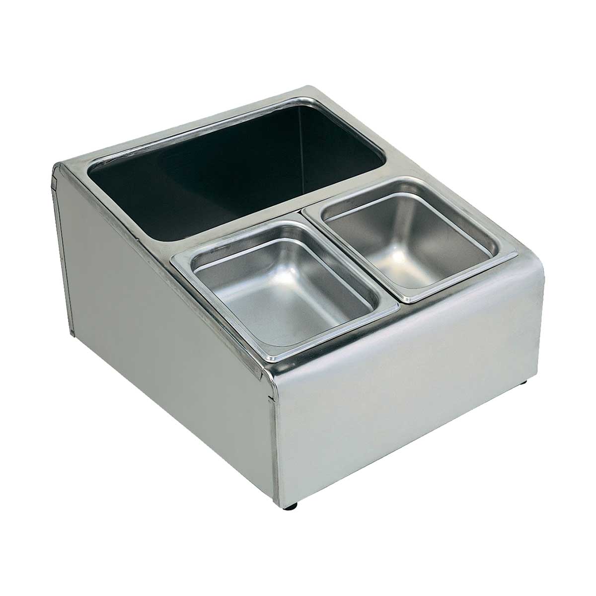 1/6 & 1/3 Size Steam Table Pan Condiment Holder - Perfect for Restaurants, Catering & Buffet Serving