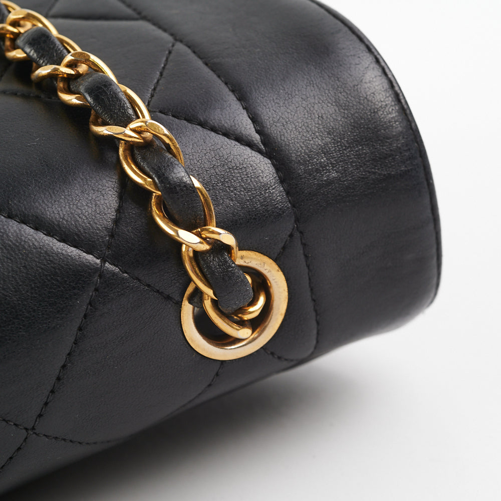 Chanel Medium Diana Black Leather Shoulder Bag - Luxury Designer Handbag for Women | Perfect for Work, Travel & Evening Events