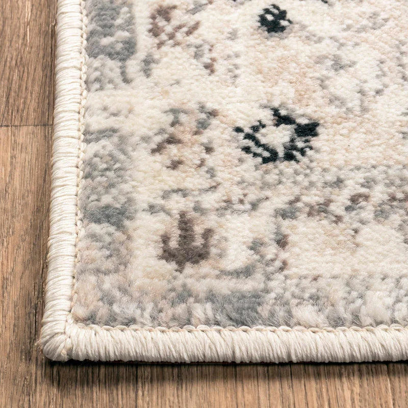 Stylish Nysa Floral Geometric Diamond Pattern Indoor Area Rug - Perfect for Living Room, Bedroom, and Home Decor