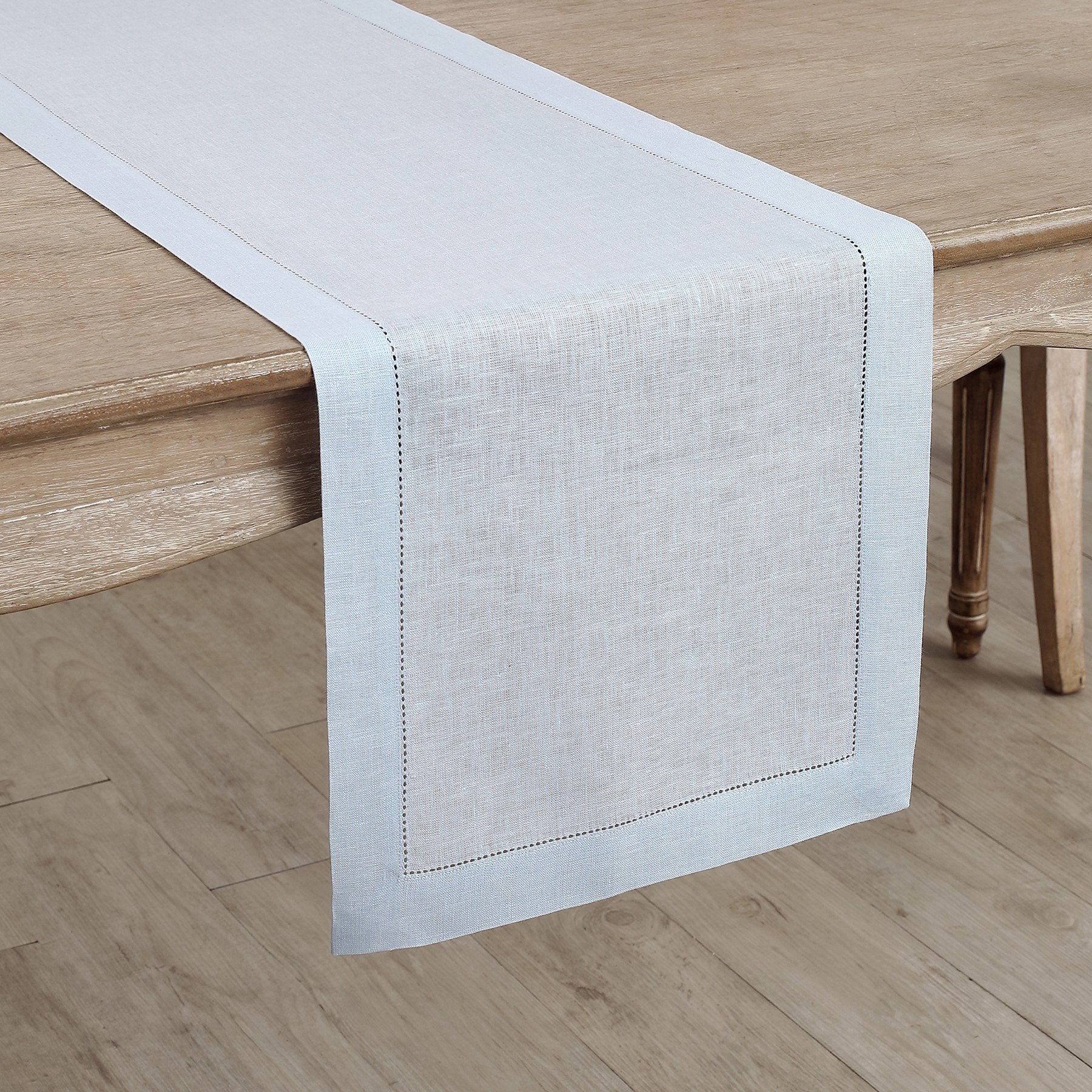 Elegant Classic Hemstitch Table Runner - Premium Linen Dining Decor for Weddings, Parties & Home Styling