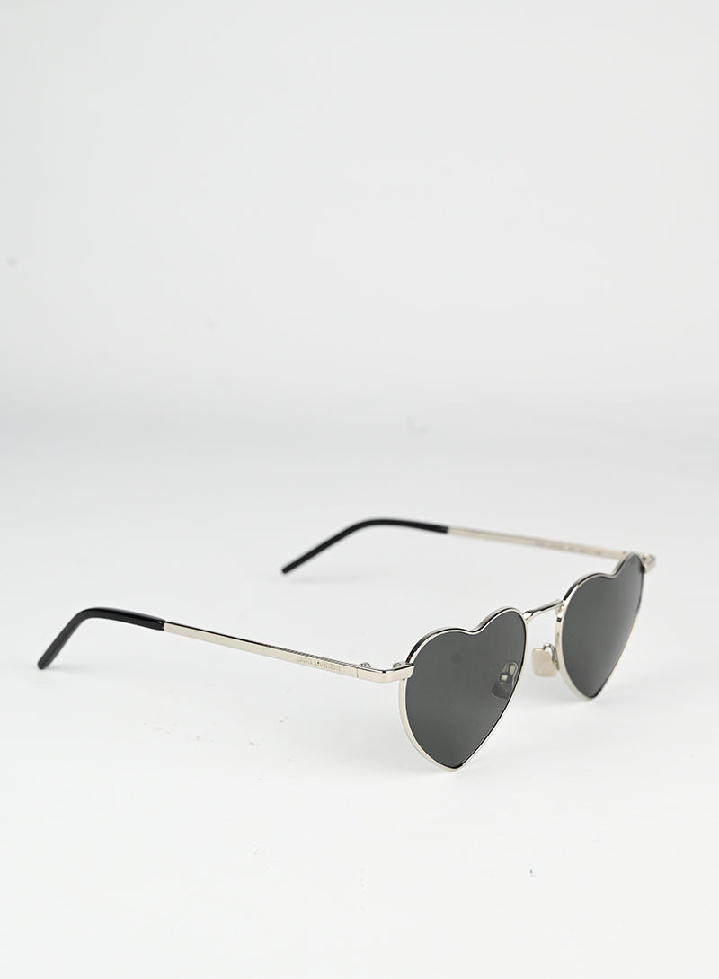 Saint Laurent Heart-Shaped Black Sunglasses - Luxury Fashion Sunglasses for Women, Perfect for Summer Outfits & Beach Vacations