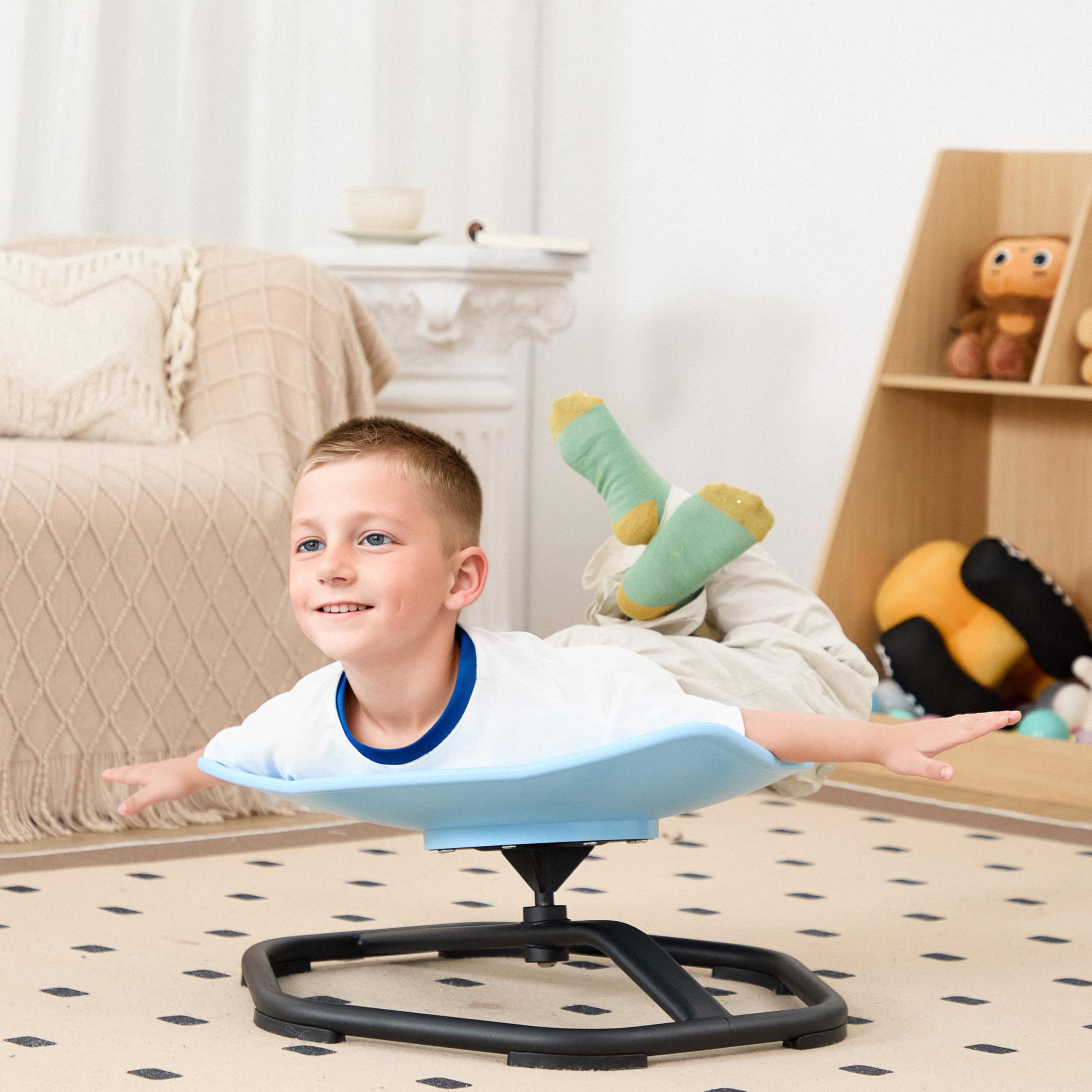 Spinning Sensory Chair for Kids - ADHD & Autism Therapy Tool, Captain America Inspired Sensory Toy for Play & Relaxation - Perfect for Home, Classroom & Sensory Rooms