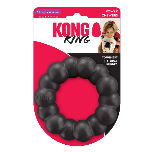 KONG Extreme Ring Dog Toy - Durable Chew Toy for Aggressive Chewers, Interactive Play & Training - Perfect for Large Dogs, Puppies & Outdoor Activities