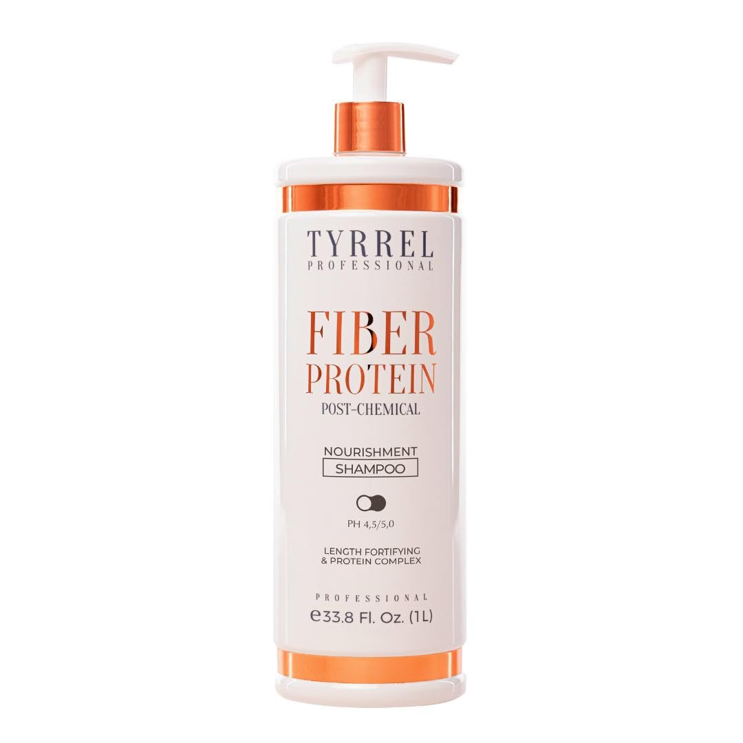 Tyrrel Professional FIBER PROTEIN SHAMPOO for Hair Growth & Thickening - Sulfate-Free Volumizing Shampoo for Fine & Thin Hair - Perfect for Daily Use & Salon Treatments