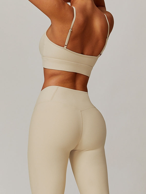 ZASUWA Women's Ribbed Short Tracksuit Set - Comfortable Casual Outfit for Gym, Running & Lounge Wear