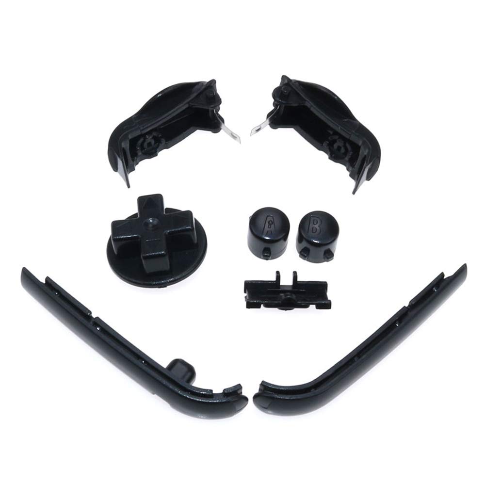 Original Gameboy Advance GBA Controller Replacement Buttons Set - Full Button Kit (L/R, A/B, D-PAD, Select/Start, Power) - Black | Compatible with GBA Consoles | Perfect for DIY Repairs & Gaming Enthusiasts