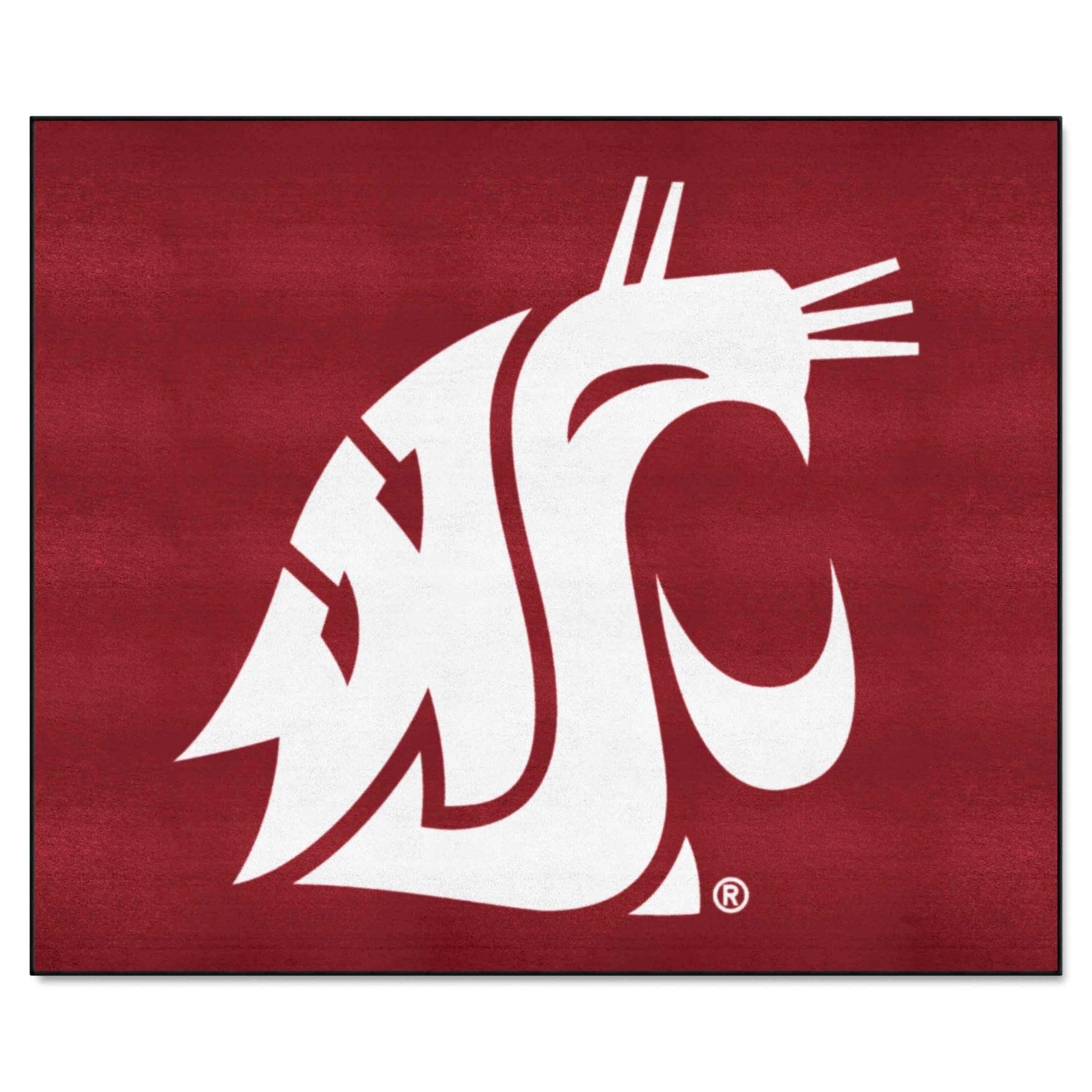 FANMATS Washington State Cougars Tailgater Rug - 5ft x 6ft College Sports Fan Area Rug for Game Day Decor, Tailgating Mat & Home Decor - Perfect for Dorm Rooms, Man Caves & Football Parties