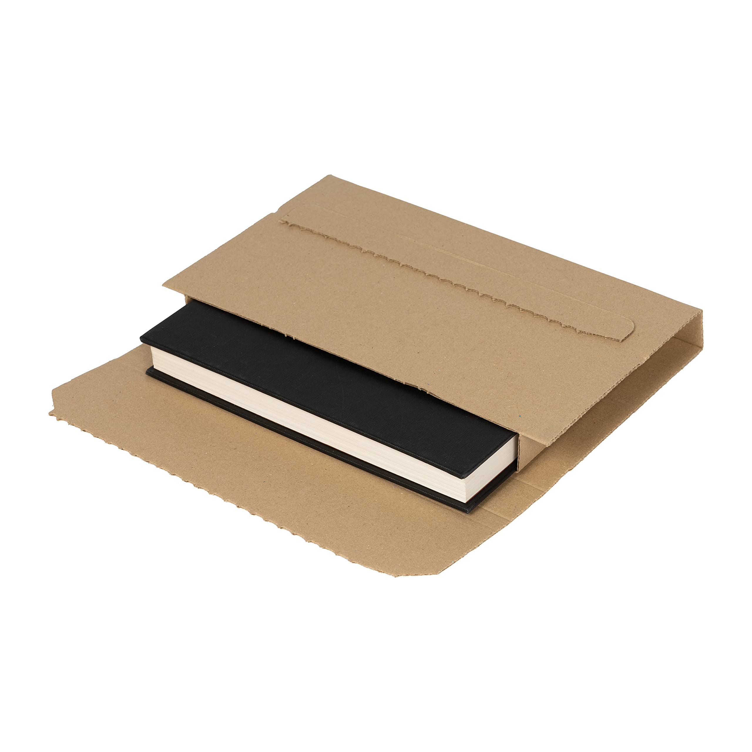 Eco-Friendly Recycled Kraft Cardboard Book Wraps 9.76 x 6.5 x 2.75 inches (248 x 165 x 70 mm) - 25 Pack | Sustainable Packaging for Books, Gifts & Stationery | Perfect for Bookstores, Libraries & Eco-Conscious Shoppers