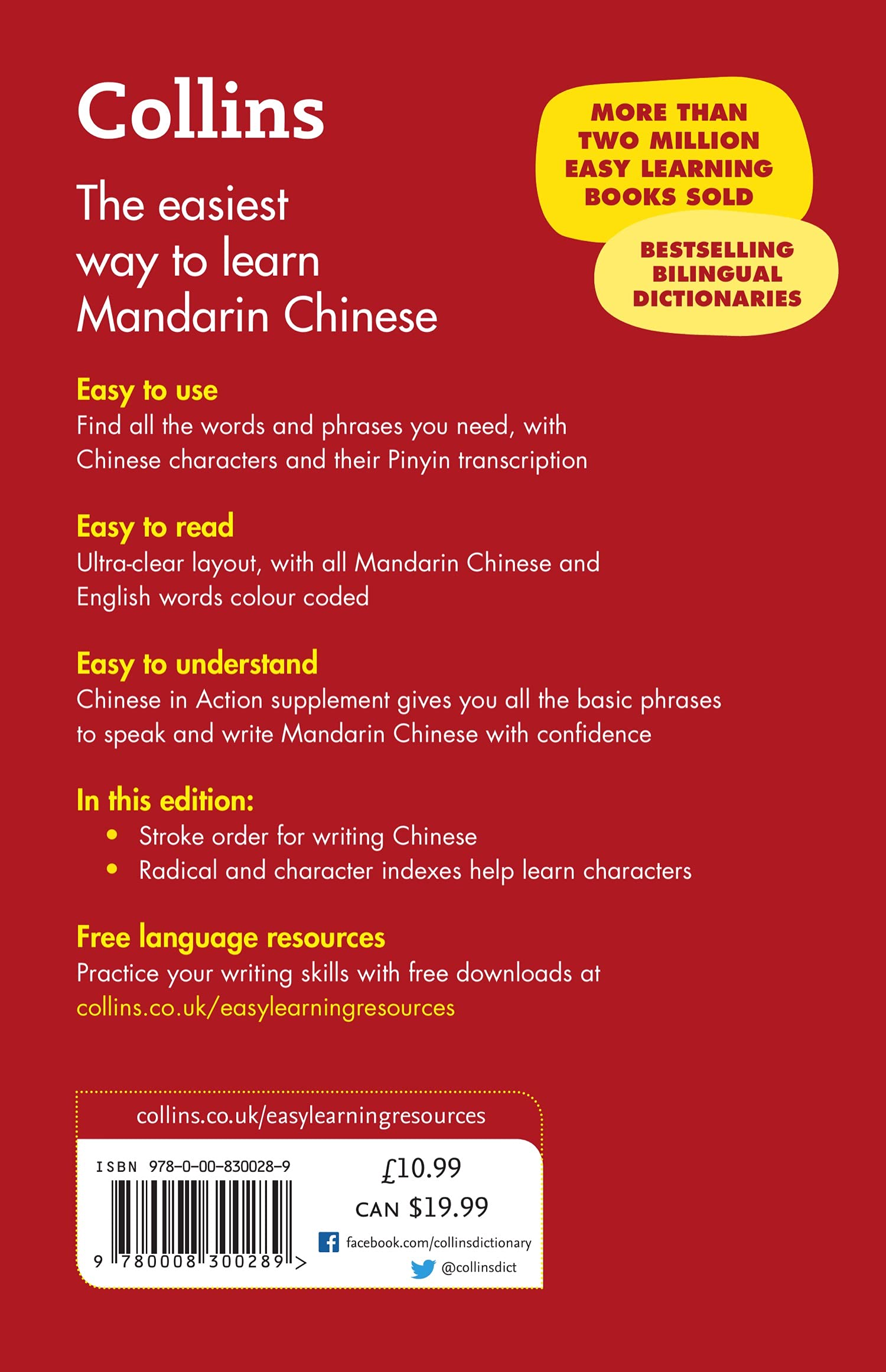 Easy Learning Mandarin Chinese Dictionary - Perfect for Travel & Study