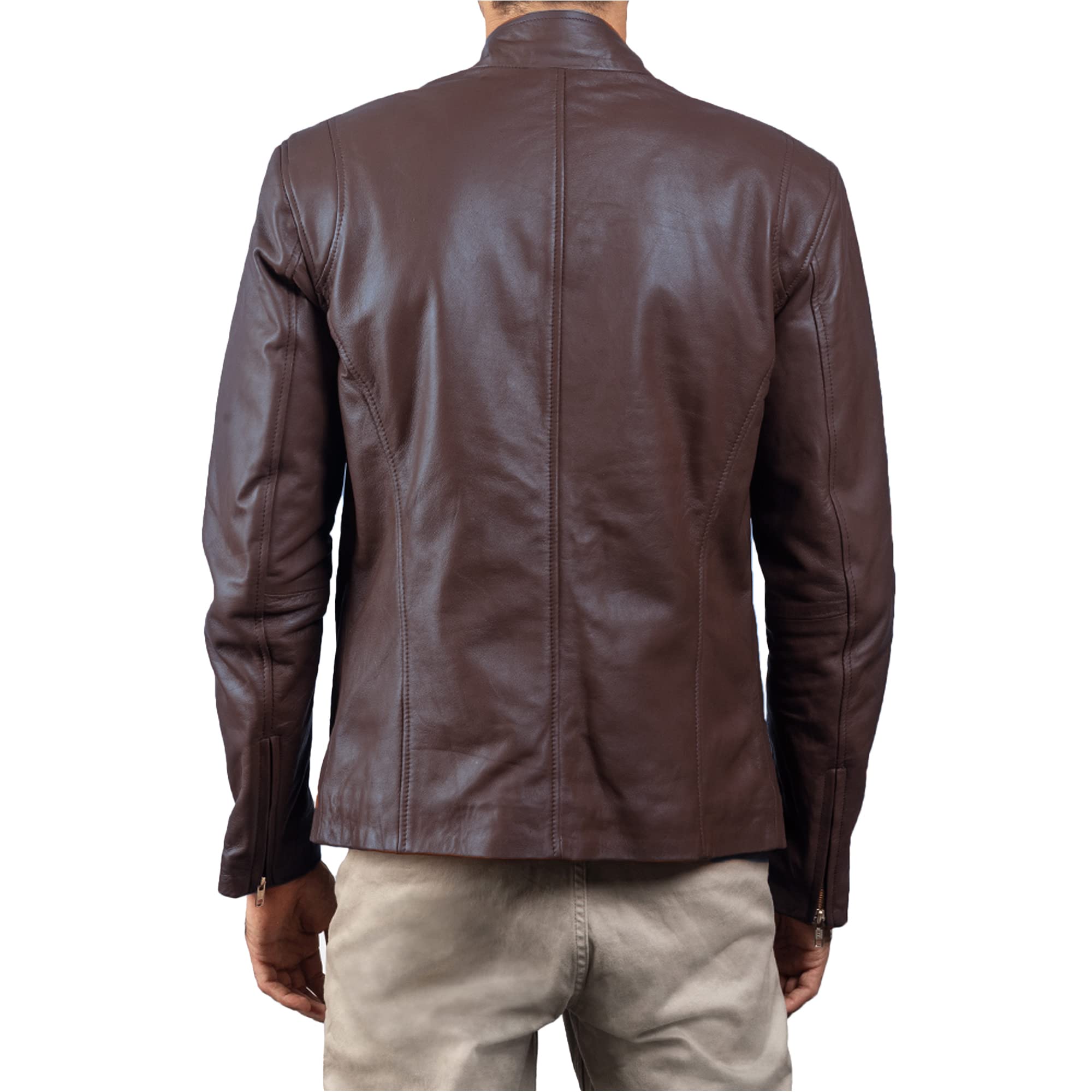 Premium Genuine Leather Jackets for Men - Black & Brown Biker & Cafe Racer Style Jackets | Durable Motorcycle Outerwear for Riding, Casual Wear & Fashion Outfits
