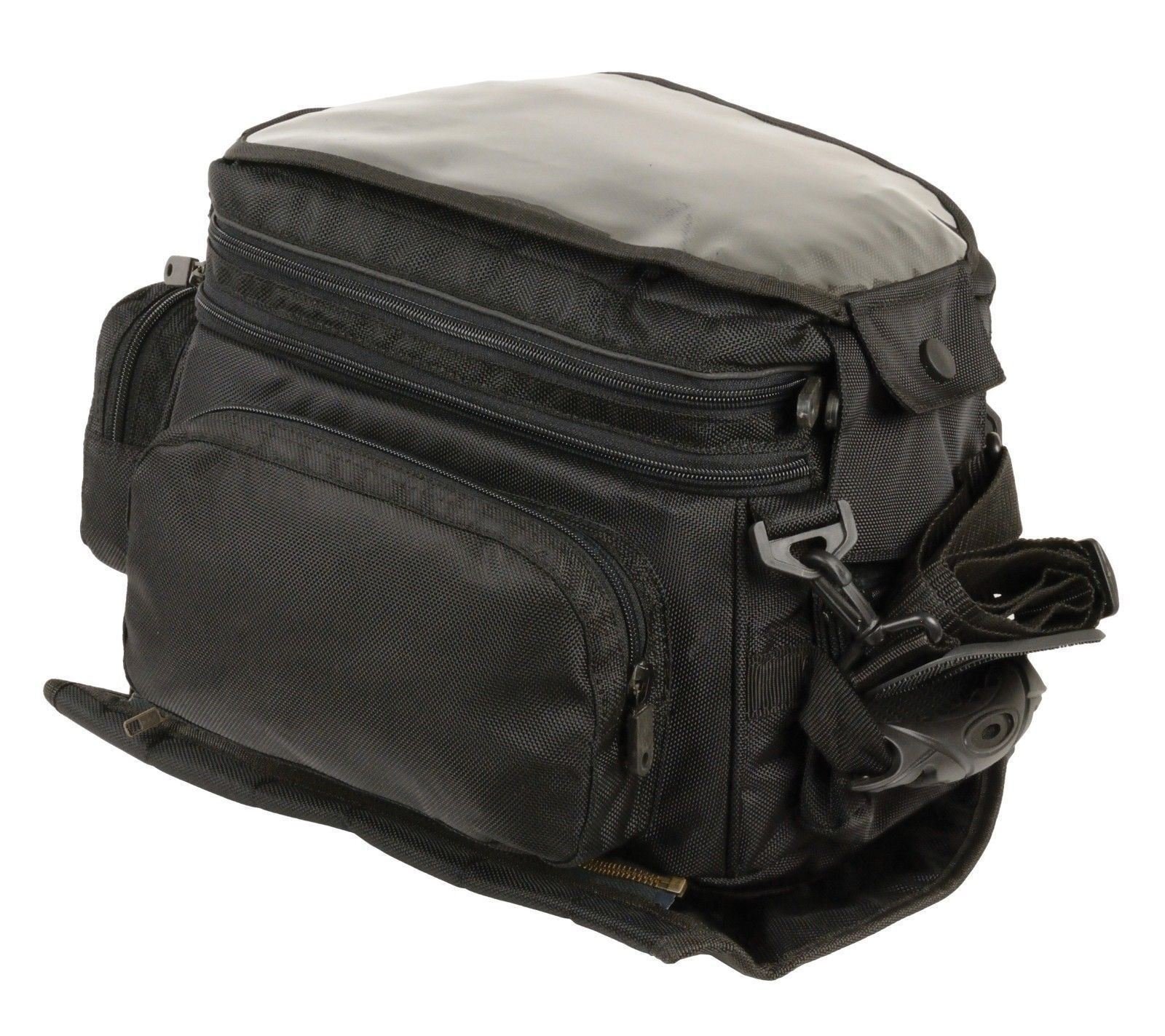 Extra Large Magnetic Motorcycle Tank Bag - Waterproof Nylon Backpack for Bikers - Black | Perfect for Long Rides & Daily Commutes