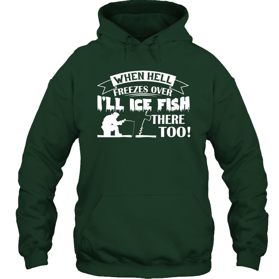 Ice Fishing T-Shirt - Funny 'I'll Ice Fishing Cool' Graphic Tee - Perfect Gift for Anglers & Fishing Enthusiasts - Great for Winter Fishing Trips & Outdoor Adventures