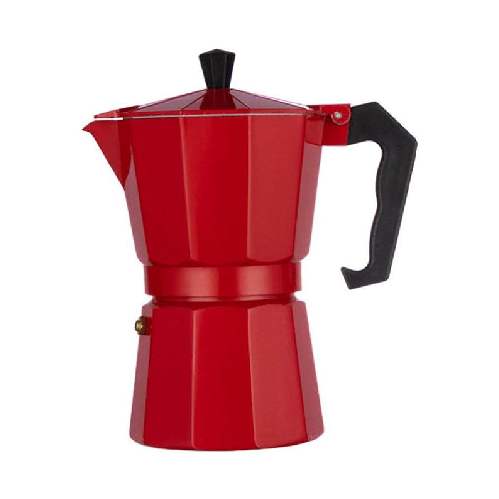 3/6 Cup Aluminum Moka Espresso Coffee Maker - Octagonal Stovetop Percolator for Camping & Home Brewing | Durable Stainless Steel Gooseneck Pour Over Kettle for Perfect Coffee Extraction
