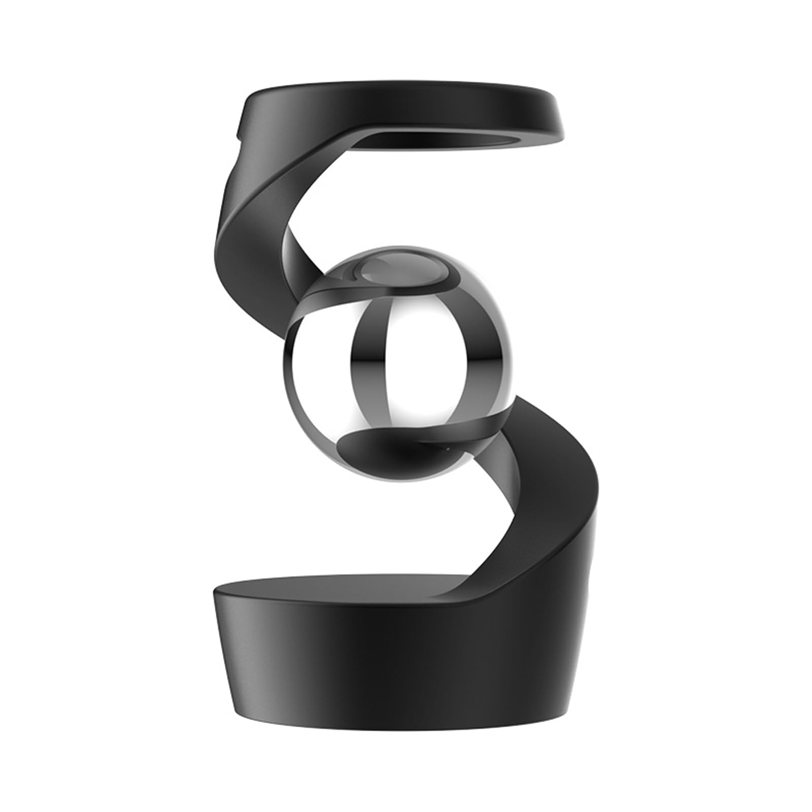 Stress Relief Fidget Toys for Adults - Metal Gravity Defying Kinetic Desk Toy with Black-Silver Ball | Office Anxiety Relief Gadget, Birthday Party Favors, Classroom & Travel Sensory Toy for Focus & Relaxation