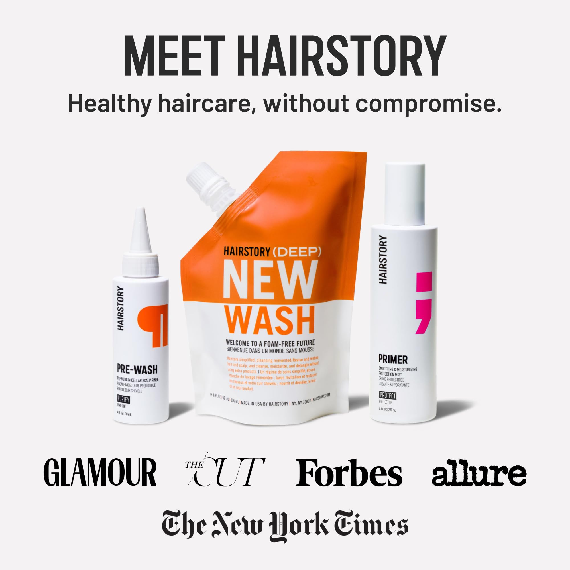 Hairstory New Wash Duo for Oily Hair - Deep Cleansing & Clarifying Shampoo & Pre-Wash Treatment | Purifies Scalp, Removes Excess Oil & Conditions Hair | Perfect for Daily Hair Care & Deep Cleansing Routine
