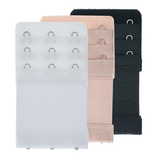 3 Pcs- 3 Hook Bra Extenders 3/4 Inch Spacing