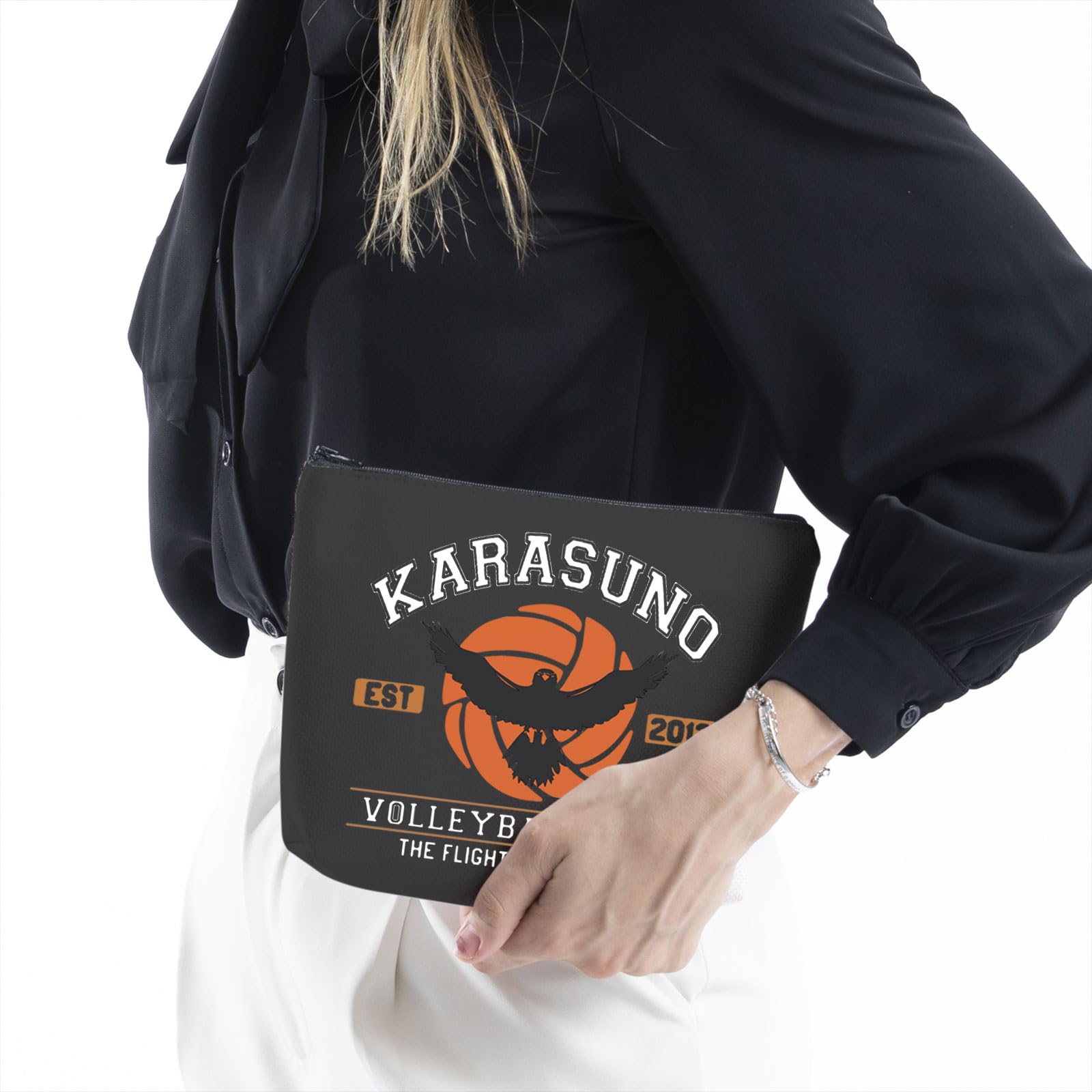 Anime Volleyball Club Makeup Bag - Japanese Style Cosmetic Pouch for Haikyuu Fans | Perfect for School, Gym & Travel Organizer