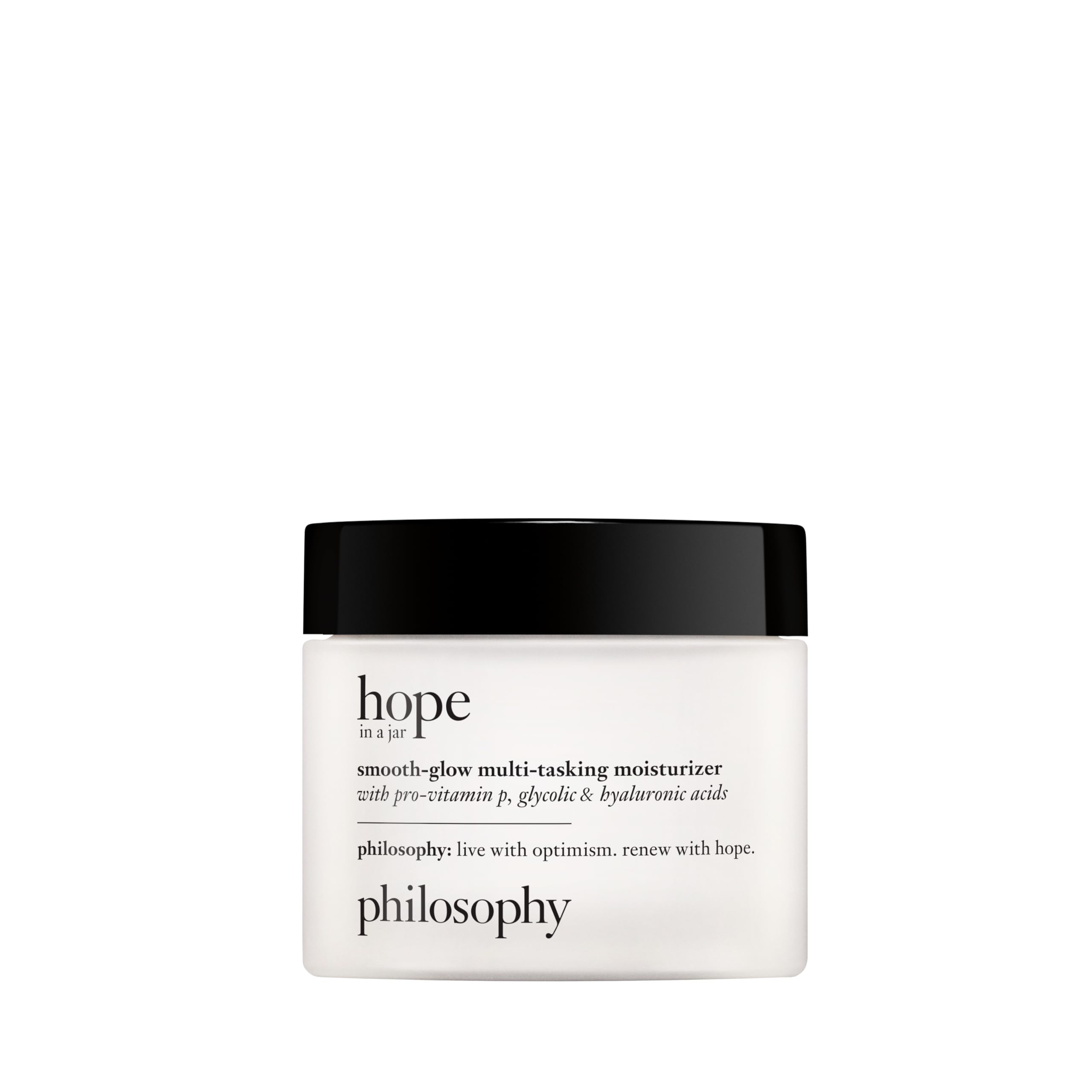 Philosophy Hope in a Jar Smooth-Glow Multi-Tasking Face Moisturizer with Pro-Vitamin P, Glycolic & Hyaluronic Acid - Deep Hydration for Radiant, Smooth Skin - Perfect for Daily Skincare & Anti-Aging Routine
