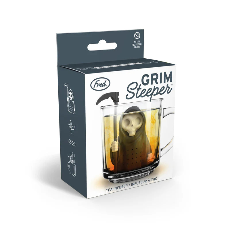 Premium Fred Grim Steeper Tea Infuser - Loose Leaf Tea Strainer with Handle for Hot & Iced Tea - Perfect for Home, Office, and Travel Use