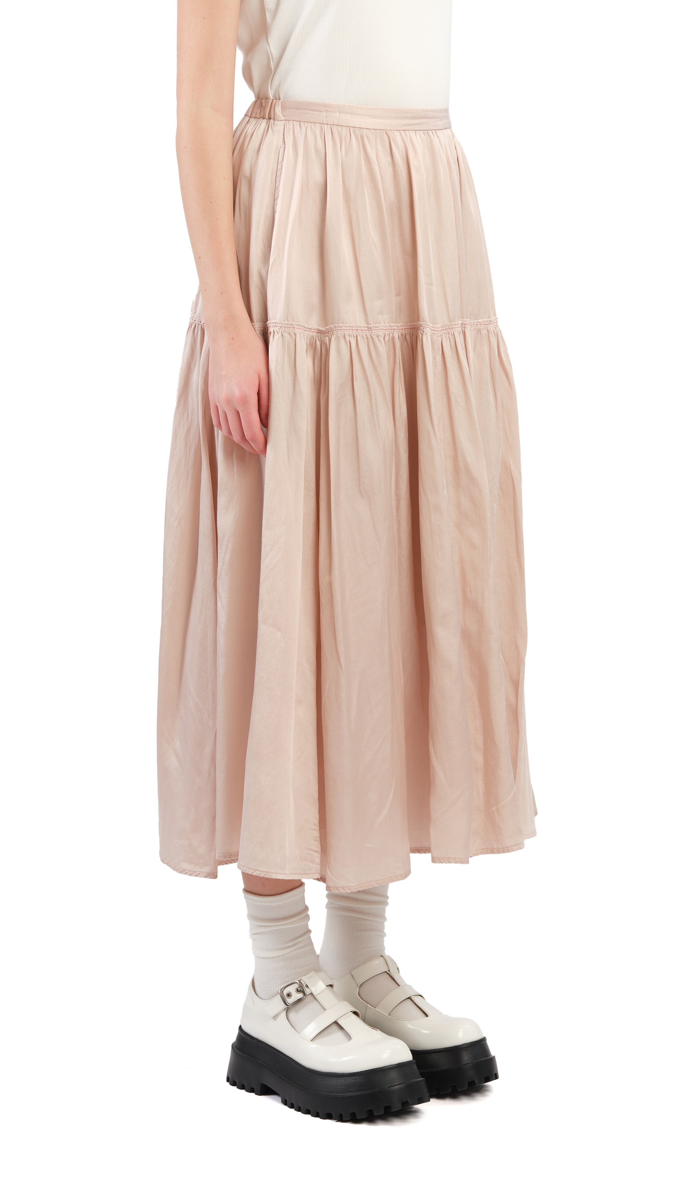 Kurashikizome Gathered Skirt - Traditional Japanese Dyed Floral A-Line Skirt for Women | Perfect for Tea Ceremonies, Summer Outfits & Boho Fashion