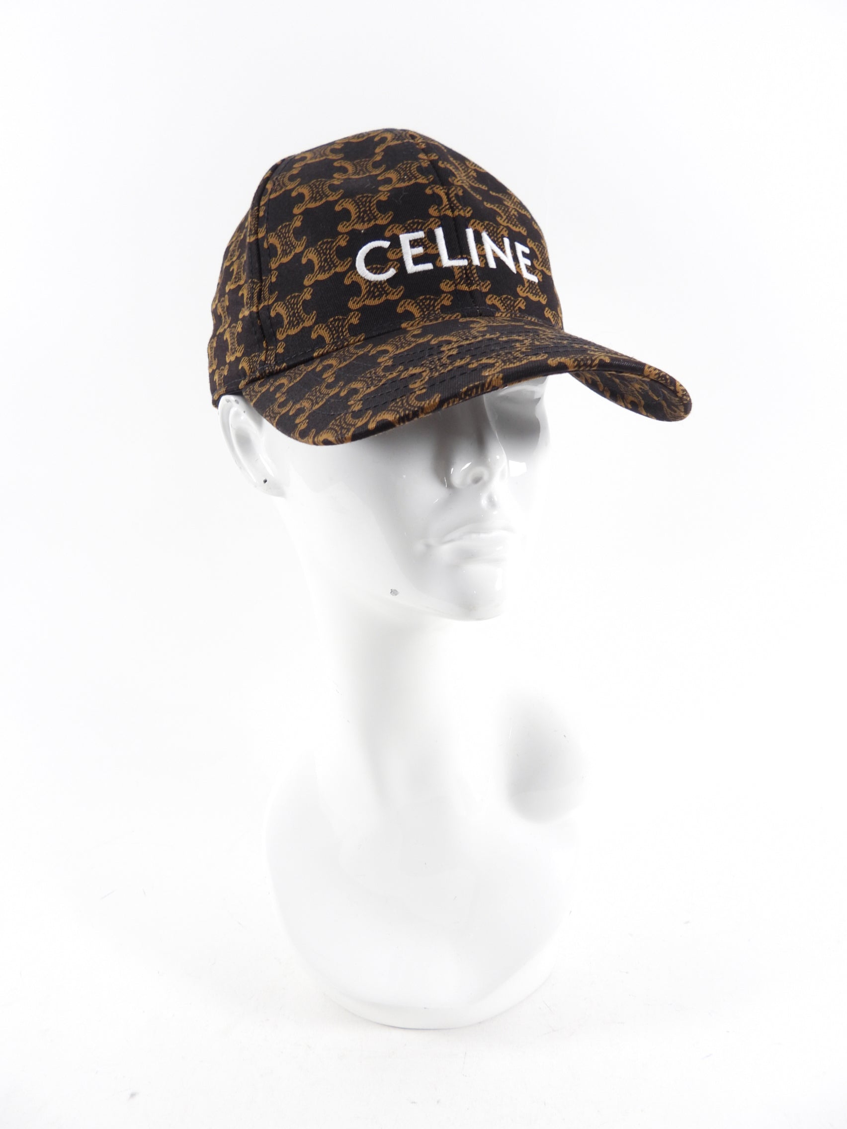 Celine Triomphe Black & Brown Logo Baseball Cap - Luxury Designer Hat for Women & Men | Perfect for Streetwear, Travel & Fashion Outfits
