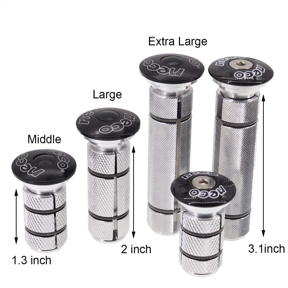 Neco Carbon Fiber Headset Expander Top Cap Star Nut Plug Bolt - Long Large Size for Bicycle Stem Expansion - Perfect for MTB, Road Bikes & Cycling Accessories