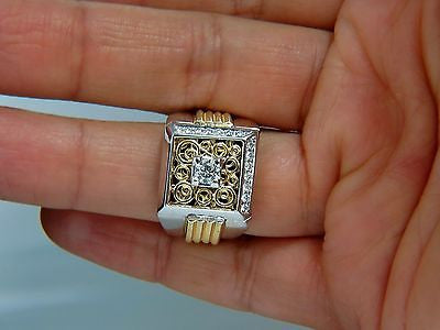 18Kt Gold Men's 0.60ct Diamond Ring with Coil Wrap Design - 3D Tourbillon Luxury Jewelry for Gifts, Weddings & Special Occasions