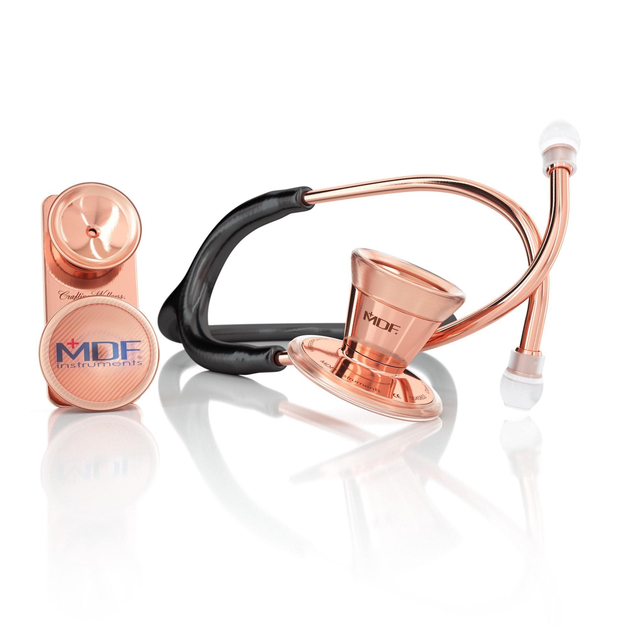 ProCardial® Stainless Steel Stethoscope for Adults & Kids - Black/Rose Gold | Ideal for Doctors, Nurses, Medical Students & Home Health Checks